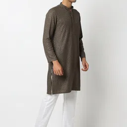 Ethnicity Men Ethnic Motifs Embroidered Regular Kurta with Pyjamas image 2
