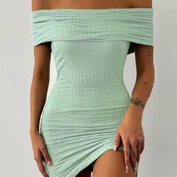 LULU & SKY Women Off-Shoulder Bodycon Mini Dress-picture-19