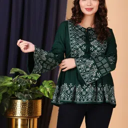 SHALIG Embellished Embroidered Bell Sleeve Peplum Top-picture-10