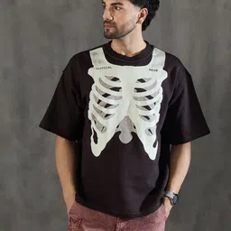 FUGAZEE Men Graphic Printed Round Neck Cotton Oversized T-shirt-picture-42