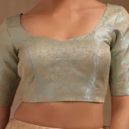 Soch Women Woven Design Saree Blouse image 4