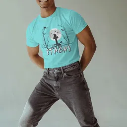 Silver Moon Clothing Men Naruto Graphic Printed Round Neck Pure Cotton T-shirt image 1