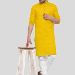 ANUJ FASHION Men Solid Cotton Kurta-picture-45
