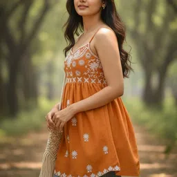 CORSICA Floral Embroidered Top image 3