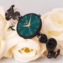 WHITE BIRD Women Round Dial & Bracelet Style Straps Analogue Watch N-6011 Black-image-4