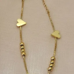 DressBerry Gold-Plated Heart Dots Single Line Wraparound Bracelet image 3