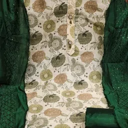 BlissFlair Art Silk Unstitched Dress Material image 3