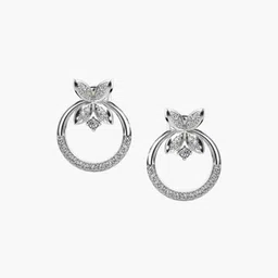 VALANOVA 14Kt White Gold 0.44 Carat Lab Grown Diamond Earrings-image-42