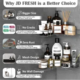 JD FRESH Grey Set of 1 Water Resistant Multi-Utility Organisers image 5