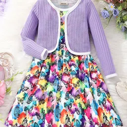 INCLUD Girls Printed Fit & Flare Dress-image-10