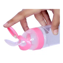 Tiny Tycoonz Silicone Squeezy Food Feeder Bottle With Spoon Pink - 90 ml image 4