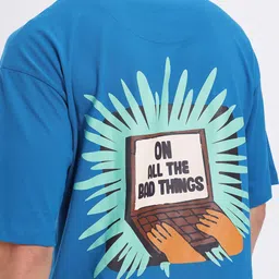 glitchez Focus Mode Printed Relaxed Fit T-shirt image 2