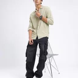 glitchez Striped Textured Casual Shirt image 4