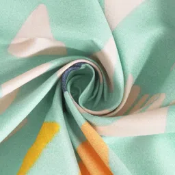 Myntra Elegant Homes Green Printed 300 TC King Bedsheet Set 2.50m x 2.20m image 3