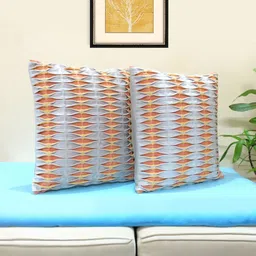 Mid July Home Off White & Pink Set of 2 Abstract Velvet Square Cushion Covers-picture-29