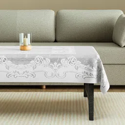 Kuber Industries White Ethnic Motifs Anti-Skid Cotton 4-Seater Table Cover image 5