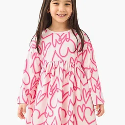 Juniors by Babyshop Girls Heart Printed Cotton A-Line Dress-picture-25