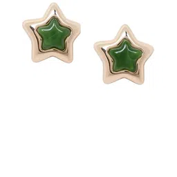 I Jewels Set Of 3 Artificial Stones Studded Enamelled Star Shaped Studs image 5