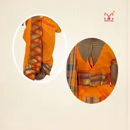 Mom and Me Girls Art Silk Sarees image 4