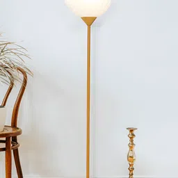 Homesake White Acrylic Sky Ribbed Dome Standing Floor Lamps-picture-28
