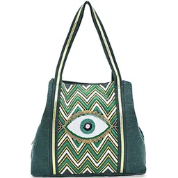 Sangria Women Embellished Structured Cotton Tote Bag-picture-14