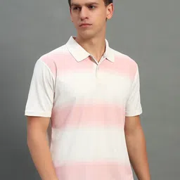 RENUOVO Men Striped Polo Collar Monochrome T-shirt-picture-41