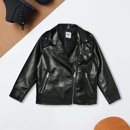 max Girls Camouflage Polyester Crop Biker Jacket-picture-21