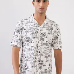 ColorPlus Men Conversational Printed Regular Fit Cotton Shirts-picture-21