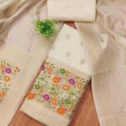 Panzora Ethnic Motifs Woven Design Unstitched Dress Material-picture-29