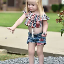 YK Girls Printed Top With Shorts-picture-36