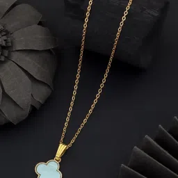 Birado Jewellery Set Of 2 Stainless Steel Gold-Plated Animal Shaped Pendent With Chain image 5