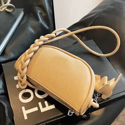 HAUTE SAUCE by Campus Sutra Leather Structured Sling Bag with Applique-picture-12