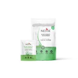 NESTA Cucumber & Aloe Vera Refreshing Facial Wipes-image-4