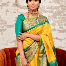 Mitera Woven Design Zari Saree image 4