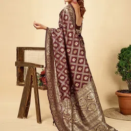KALINI Floral Zari Banarasi Saree image 3