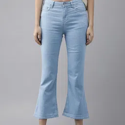 The Roadster Life Co. Women Flared Fit Light Fade Stretchable Jeans-picture-36