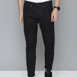 Flying Machine Men Black Tapered Fit Stretchable Jeans image 1