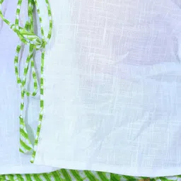 BownBee Boys White & Green Solid Kurta with Dhoti Pants image 3