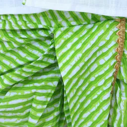 BownBee Boys White & Green Solid Kurta with Dhoti Pants image 4