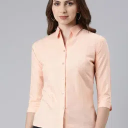 SHOWOFF Peach Cotton Shirt-image-25