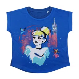 Disney by Wear Your Mind Girls Blue PrincessPrinted Top-picture-37