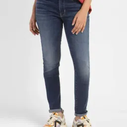 Levi's 711 Blue Skinny Fit Mid Rise Jeans-image-31