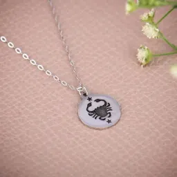 GIVA 92.5 Sterling Silver Cancer Zodiac Pendant with Chain for Women-picture-47