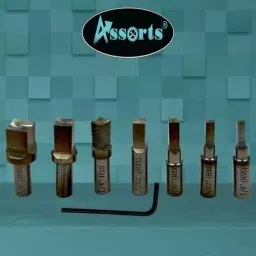 Assorts Precision Rotary Broach Set 2MT Shank M10x1.5 mm Drawbar with 7 Pcs HSS Square Punch Set image 3