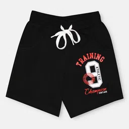 CHIMPRALA Kids Black & White Printed Pure Cotton Antimicrobial Shorts-picture-18