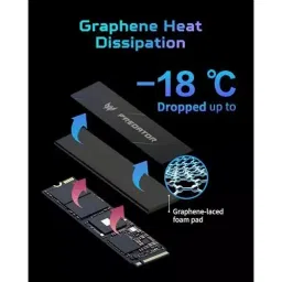 Acer Predator 4 TB Gaming SSD PCIe Gen 4x4 Interface 7400 MB/s Read Speed Black, GM7000 image 3