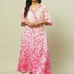 Rangriti Pink Printed Maxi Dress-picture-24