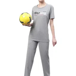 Vimal Jonney Grey Printed T-Shirt With Trackpants image 4