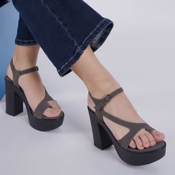 Shezone Women Round Toe Heel Block Sandals-picture-7