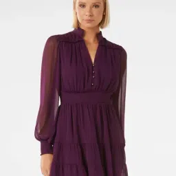 Forever New Purple A Line Dress-image-87